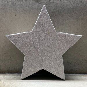 Vtg. LUSH Silver Sparkle Christmas Star Empty Gift Box: Reuse/Display, Box #2